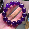 Luckacco Natural Purple Amethyst Quartz Crystal Bracelet Round Beads Big Women Men 16mm 17mm 18mm 19mm Fashion Amethyst AAAAAA