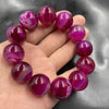 Luckacco 20mm wine red wrapped agate round bead bracelet