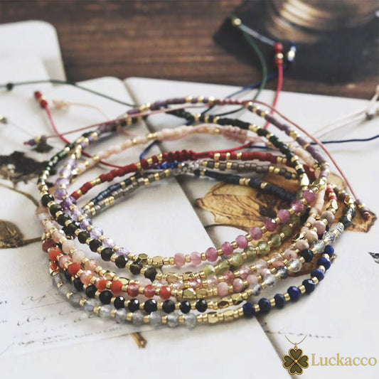Luckacco Shinus Miyuki Beaded Bracelet Gift Seed Bead Simple Bracelets For Women Pulseras 2022 Jewelry Adjustable Natural Stone Armband