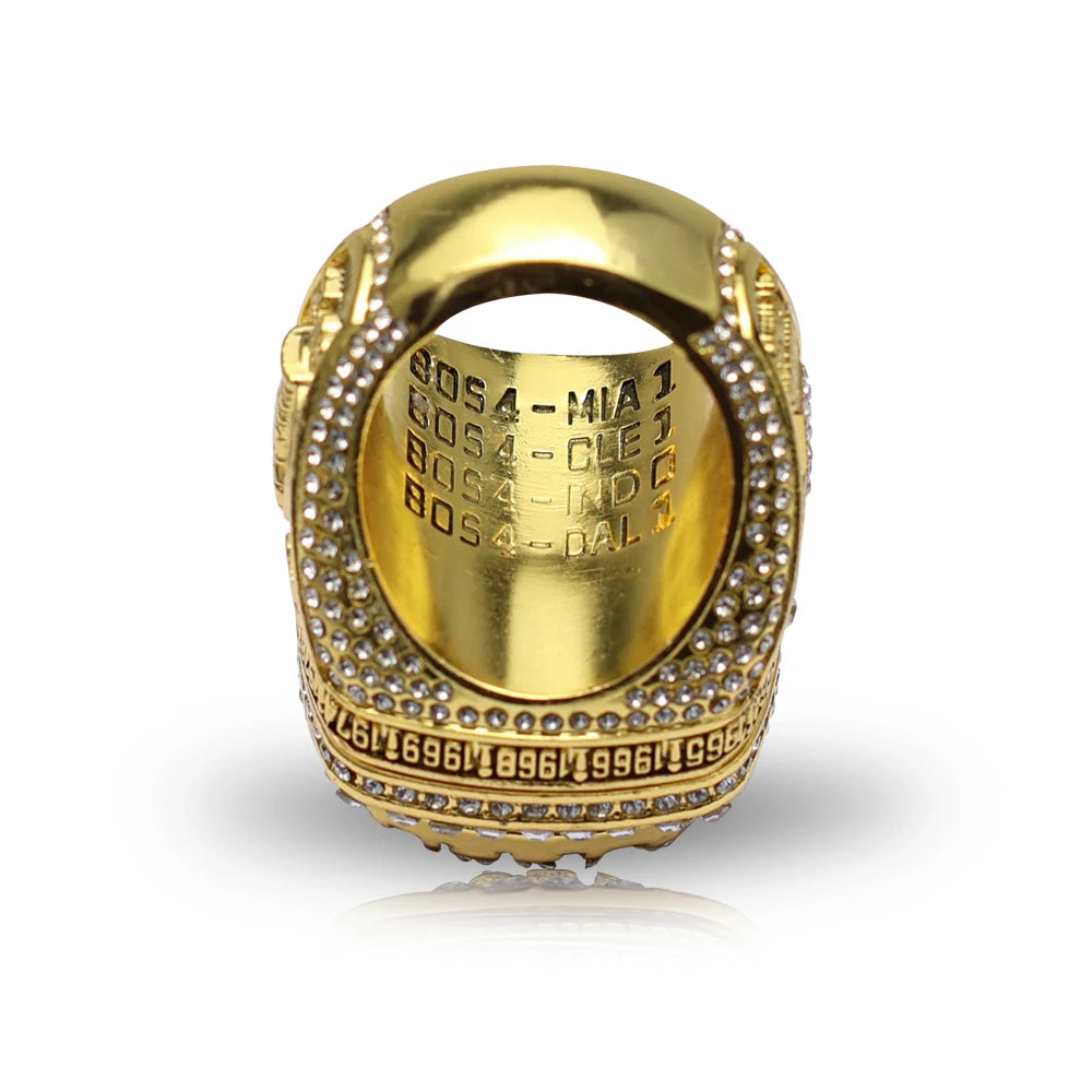luckacco shengwen customizes a  blue ball championship ring made of alloy material, a classic and fashionable gift.