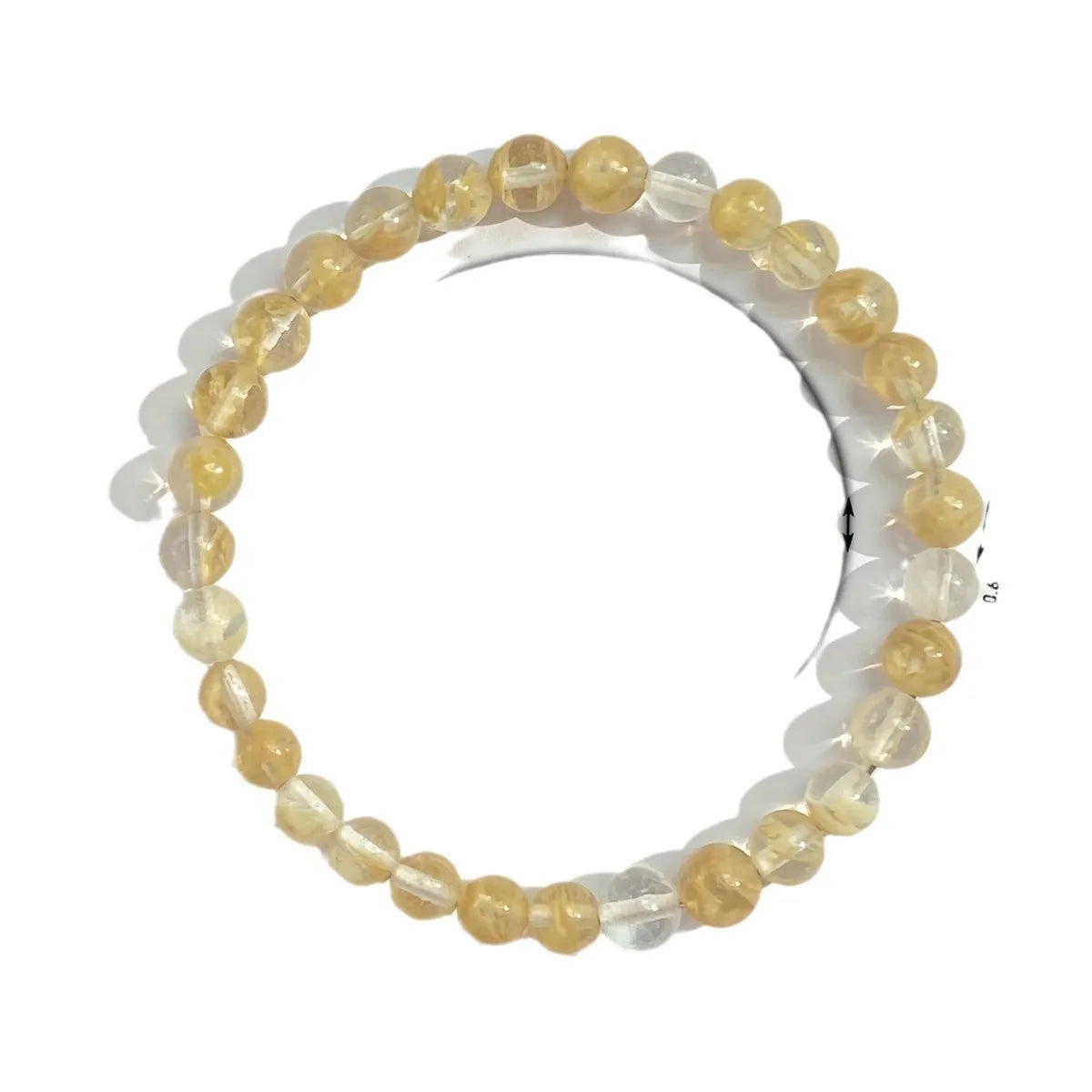 luckacco 1 pc/abundance and prosperity citrine bracelet optimism and happiness christmas gift for family [natural stone color random]