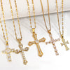 Luckacco Religious Cross Necklace For Women Men Stainless Steel Chain Necklaces Christian Pendant Collar Pray Baptism Christmas Gift