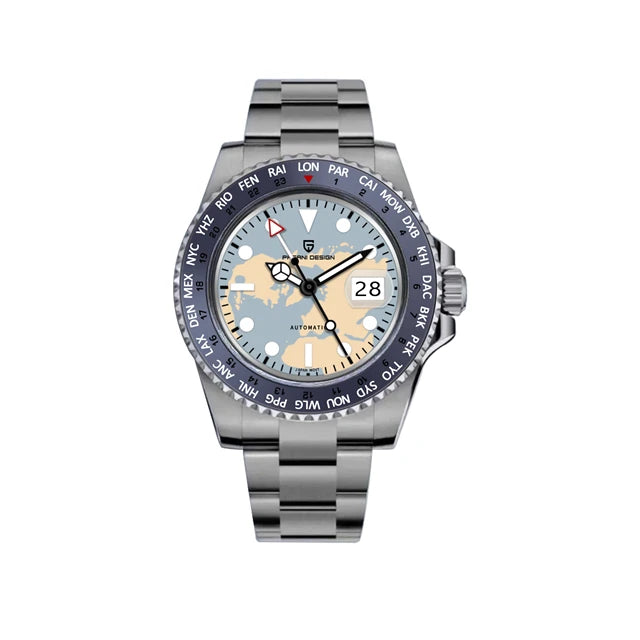 luckacco pagani design v4 40mm gmt nh34 luxury men's watches top fashion automatic mechanical watches for men sapphire waterproof clock