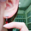 Vintage Hoop Earrings Female red Stone Sterling Silver 925 Earrings For Women Big ruby  Earrings Mother's Day Gift - luckacco