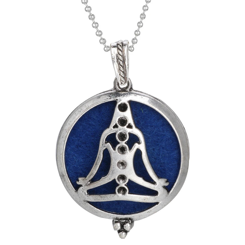 luckacco aromatherapy necklace tree of life diffuser jewelry vintage open locket pendant essential oil perfume aroma diffuser necklace