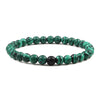 Luckacco Natural Green Malachite Stone Lava Bracelets Women Men Strand Charm Buddha Beads Bracelet Yoga Prayer Handmade Jewelry Gift