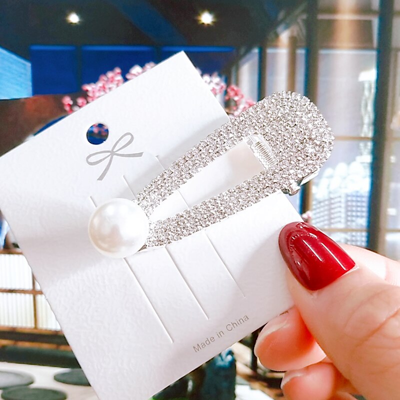 Korean Crystal Bow Big Hair Clip For Women Fashion Jewelry Shiny Rhinestone Barrettes Pins Girls Hair Accessories Hairgrips Gift - luckacco