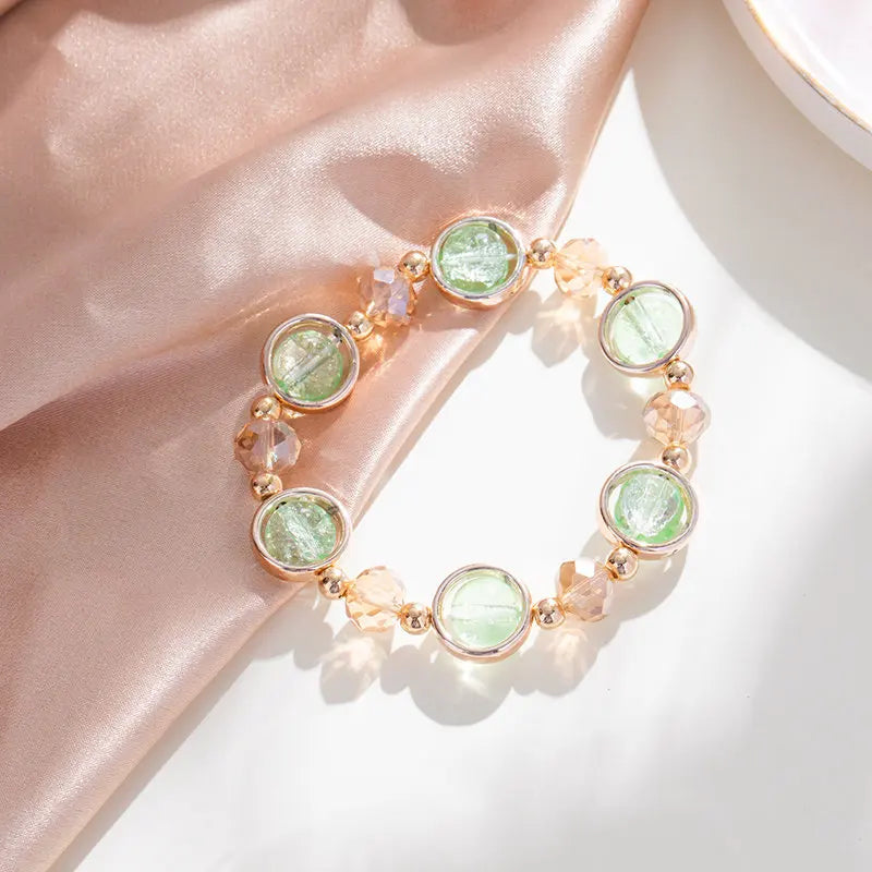 luckacco popcorn bead sweet bracelet for children women cute cloud flower pendant bracelets kids girls charm wish bracelet