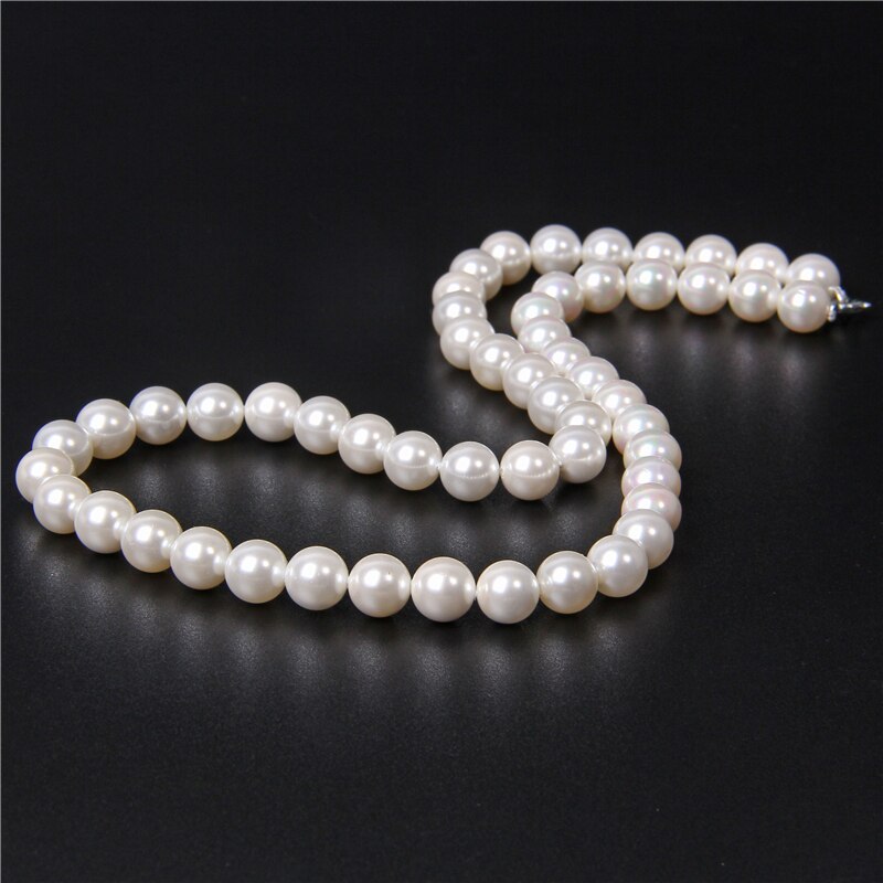 Freshwater Shell Pearl Necklace Jewelry Yellow Natural Sea Shell Pearl Chockers Beaded Perle Chains Jewelry Gifts Women Collares - luckacco