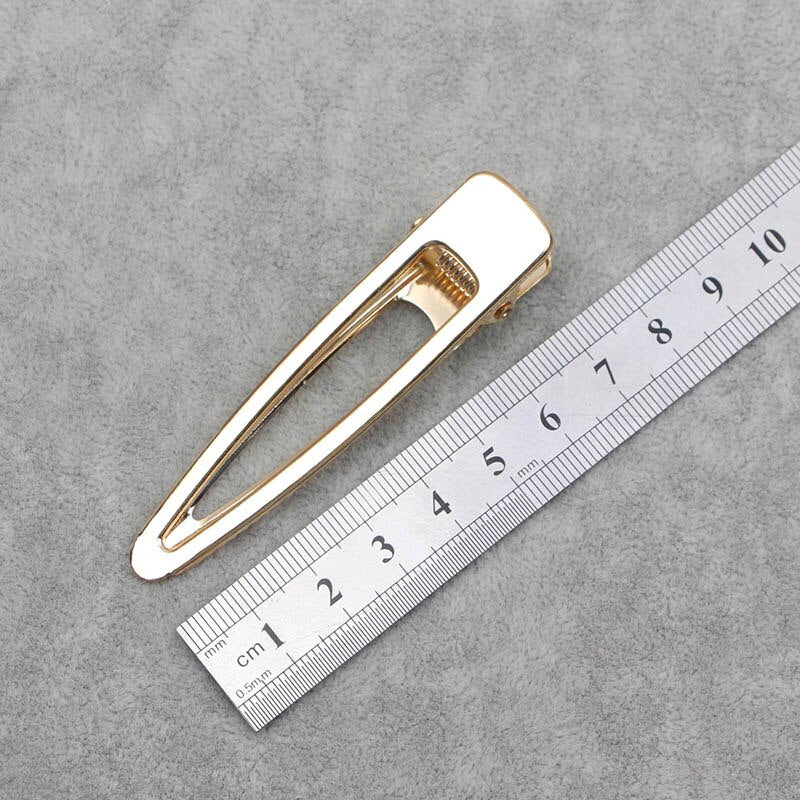 10Pcs Metal Gold Hairpins Base Fashion Blank Square Hair Clip Settings for Jewelry Making Diy Girls Pearl Hair Clips Accessories - luckacco
