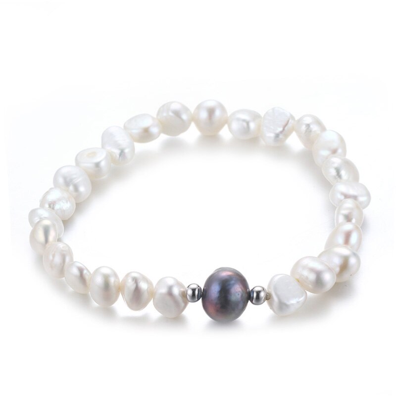 Cauuev Real Natural Freshwater Baroque Pearl Bracelets & Bangles For Women 925 Silver Beads Jewelry Gifts for the New Year - luckacco