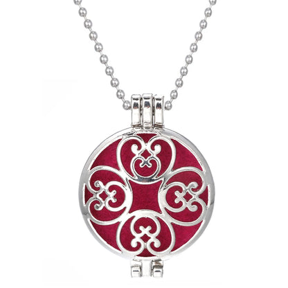 Luckacco Aromatherapy Necklace Tree of Life Diffuser Jewelry Vintage Open Locket Pendant Essential Oil Perfume Aroma Diffuser Necklace