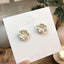 2022 Korean Hot Fashion Jewelry Fresh Cute Hoop Drop Oil Flower Stud Crystal Earring for Women Boucle D'oreille Fashion Brincos - luckacco