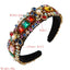 Colorful Gem Baroque Headbands For Women Diamond Geometric Hair Accessories Pearl Girls Hairbands Head Wrap Wholesale -  - Luckacco Jewelry and Watch Store