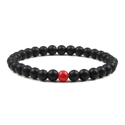 Luckacco Natural Green Malachite Stone Lava Bracelets Women Men Strand Charm Buddha Beads Bracelet Yoga Prayer Handmade Jewelry Gift