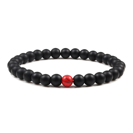 Luckacco Natural Green Malachite Stone Lava Bracelets Women Men Strand Charm Buddha Beads Bracelet Yoga Prayer Handmade Jewelry Gift