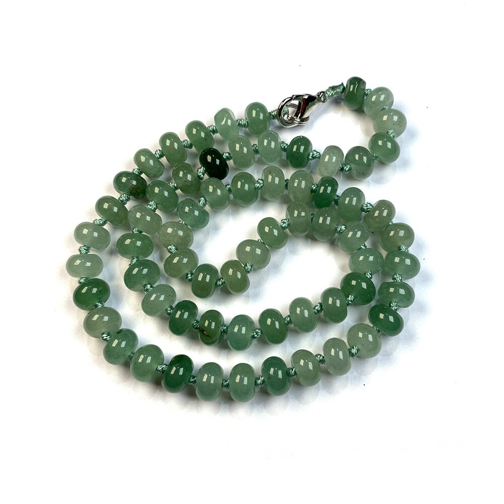 Natural Crystal Agates Malachite Tiger Eye Stone Abacus Beads Necklace DIY Women's Fine Jewelry Necklaces Gifts 18 inches - luckacco