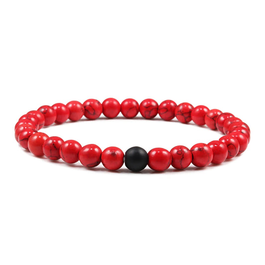 Luckacco Natural Green Malachite Stone Lava Bracelets Women Men Strand Charm Buddha Beads Bracelet Yoga Prayer Handmade Jewelry Gift