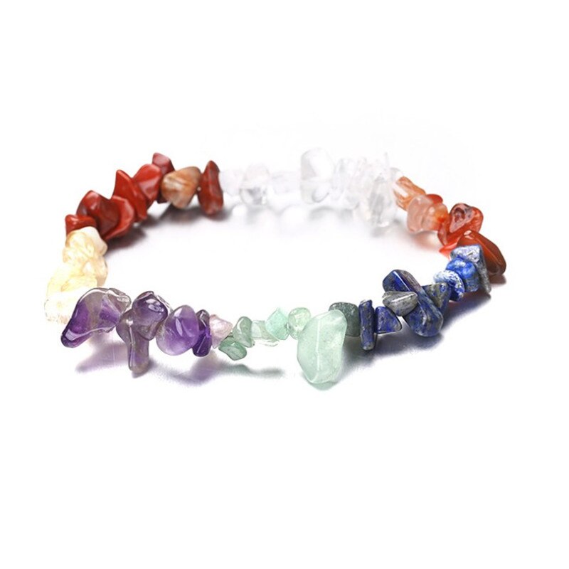 Colorful Reiki Natural Stone 7 Chakra Bracelets Chipped Gravel Beads Gifts Healing Crystal Bracelet for Women 2020 Pulseras NEW -  - Luckacco Jewelry and Watch Store