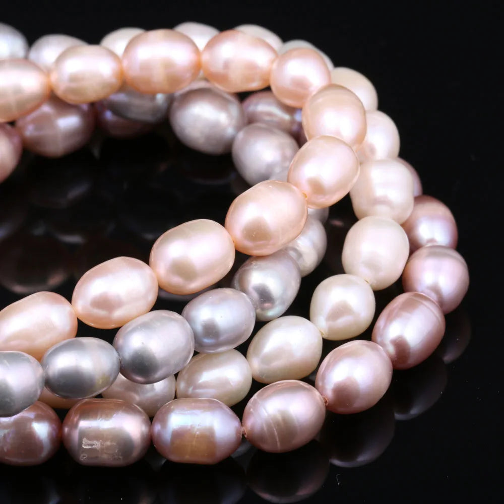luckacco natural baroque pearl bracelets white/gray freshwater pearl jewelry gifts for women fashion bracelets 7-8mm