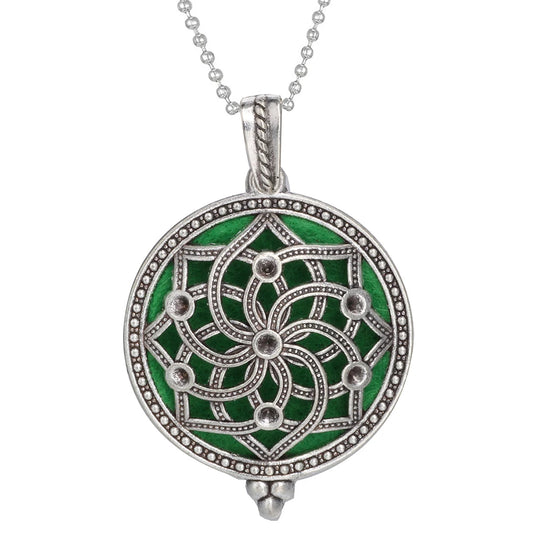 Luckacco Aromatherapy Necklace Tree of Life Diffuser Jewelry Vintage Open Locket Pendant Essential Oil Perfume Aroma Diffuser Necklace