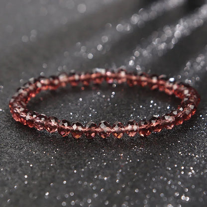 Luckacco New Artificial Austria Crystal Bracelet Fashion Shiny Stone Beads Elasticity Rope Strand Bracelets for Women Jewelry