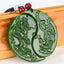 Chinese  Green Jade Dragon Phoenix Jade Pendant Jewelry Lucky Auspicious Amulet Jade Necklace Pendants Jade Fine Jewelry - luckacco