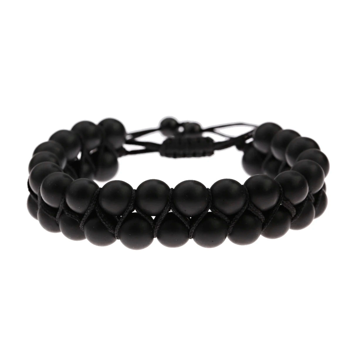 luckacco fashion men tiger eye natutal stone beaded braided bracelet bangles handmade double layer lapis lazuli bracelets hommes