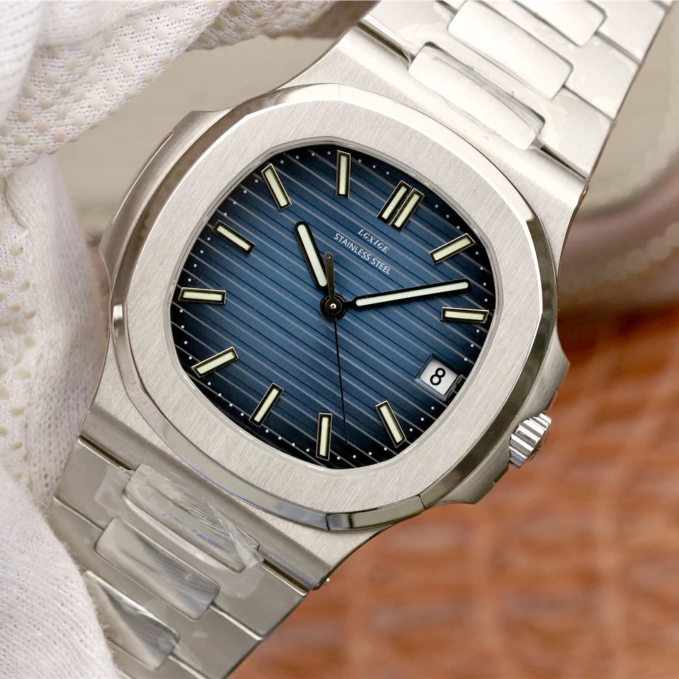 luckacco lgxige top luxury brand japan quartz watches men stainless steel military watch causal fashion business clock male wristwatch