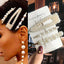 Simulated Pearl Barrettes Beaded Geometric Women Hair Clip Hairgrips Hair Accessories Girls Jewelry Fashion Hair Pins - luckacco