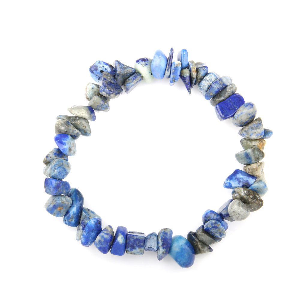 Natural Stone 7 Chakra Bracelets Reiki Healing Crystal Bracelet Tiger Eye Lapis Lazuli Chip Gravel Beads Gifts for Women Bangle - luckacco