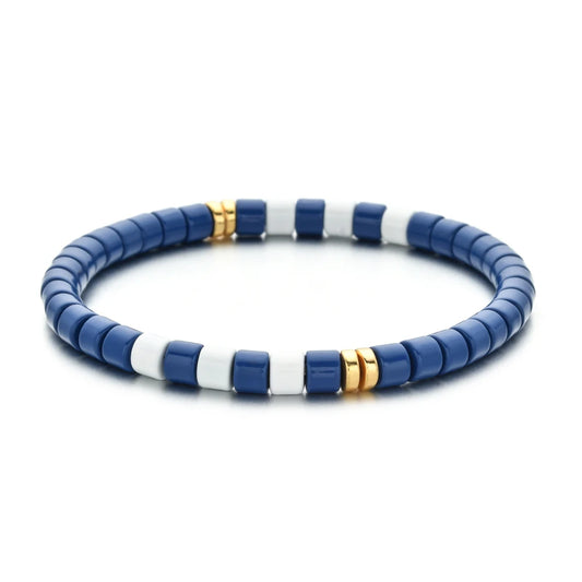 Luckacco Boho Bohemian Handmade Charm Summer New Gold color Bracelet Tile Beads Friendship Bracelet Women Gifts Unisex Fashion Jewelry