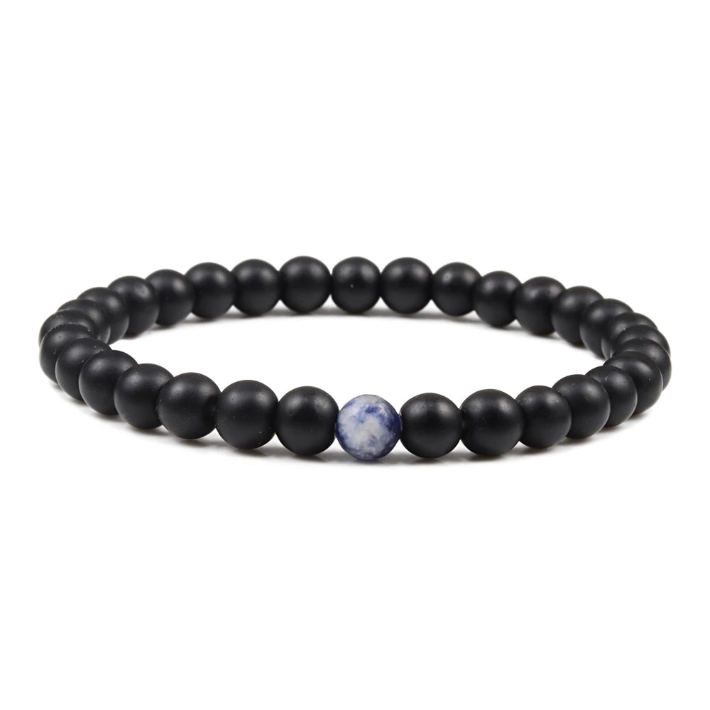 luckacco natural green malachite stone lava bracelets women men strand charm buddha beads bracelet yoga prayer handmade jewelry gift
