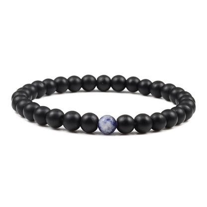Luckacco Natural Green Malachite Stone Lava Bracelets Women Men Strand Charm Buddha Beads Bracelet Yoga Prayer Handmade Jewelry Gift