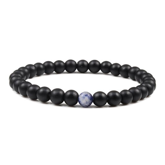Luckacco Natural Green Malachite Stone Lava Bracelets Women Men Strand Charm Buddha Beads Bracelet Yoga Prayer Handmade Jewelry Gift