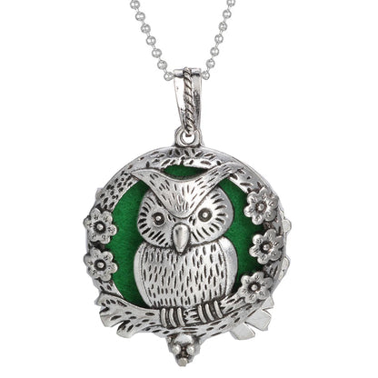 Luckacco Aromatherapy Necklace Tree of Life Diffuser Jewelry Vintage Open Locket Pendant Essential Oil Perfume Aroma Diffuser Necklace