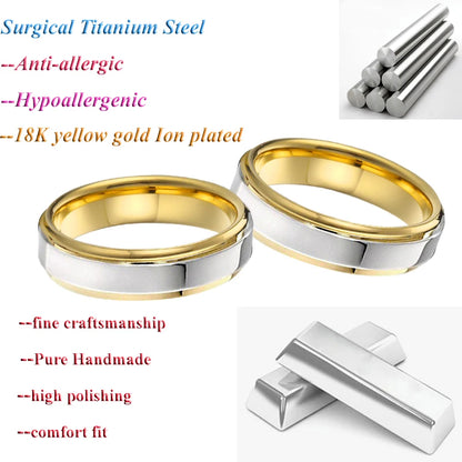 Luckacco USA size 5 to 15 western titanium fashion jewelry couple wedding rings for men and women Alliance LOVE marriage finger ring