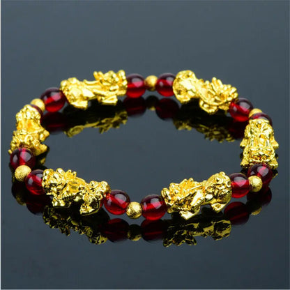Luckacco Pixiu Bring Wealth Good Luck Bracelet Chinese Fengshui Beast Agate Charm Bracelets Jewelry Lucky Bracelets Drop Shipping