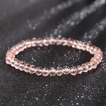 Luckacco New Artificial Austria Crystal Bracelet Fashion Shiny Stone Beads Elasticity Rope Strand Bracelets for Women Jewelry
