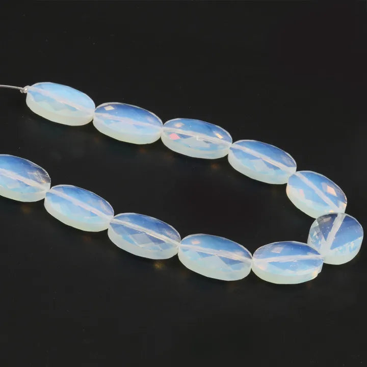 luckacco natural faceted turquoises agates jades snakeskin jaspers stone oval round shape bead for jewelry making diy bracelet accessorie