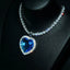 Warm Titanic Heart Sea Necklace for women's blue-red Crystal Romantic pendant necklace fashion wedding jewelry gifts
