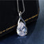 New Lady 925 Silver Necklace Female Accessories Choker Trendy Crystal Water Drop Pendant Necklace Women Jewelry Fast Shipping - luckacco