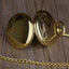 Gold Quartz Pocket Watch Fashion Steampunk Roman Numbers Display Men Women Gifts With Chain reloj de bolsillo - luckacco