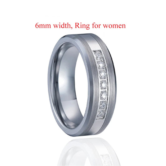 Luckacco Men's Damascus Ring Tungsten Fashion Jewelry Unique High Quality Handmade Wedding Bands Couples Rings For Men Male Boys