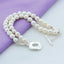 Luxury Brand New 925 Silver Charm Bracelet Fashion Natural Freshwater Pearl Bracelet Women Female Best Gift - luckacco