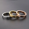 Luckacco Trendy Stainless Steel Rose Gold Color Love Ring for Women Men Couple CZ Crystal Rings Luxury Brand Jewelry Wedding Gift