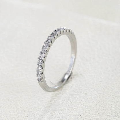Luckacco Emmaya New Arrival Shiny Thin Ring With Tiny And Cute AAA Zirconia Three Colors Choice For Female Modern Style Party Fine Gift