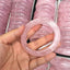 1 Pcs 55-58 mm circle shaped good quality natural rose quartz crystal bracelet - luckacco