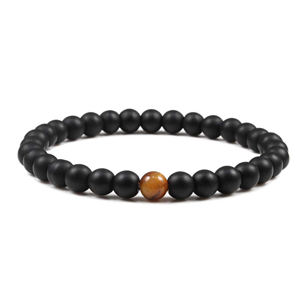 luckacco natural green malachite stone lava bracelets women men strand charm buddha beads bracelet yoga prayer handmade jewelry gift
