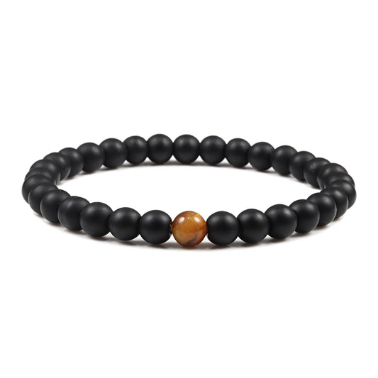 Luckacco Natural Green Malachite Stone Lava Bracelets Women Men Strand Charm Buddha Beads Bracelet Yoga Prayer Handmade Jewelry Gift